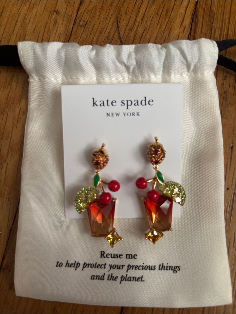 kate spade Multicolor Cherry Drop Cocktail Earrings